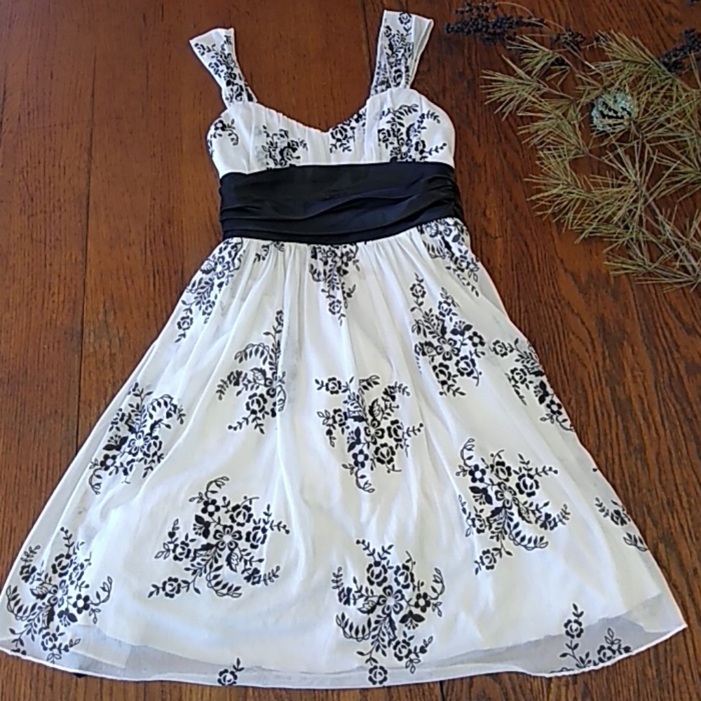 White floral dress